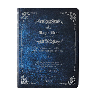 联华高颜值魔法书活页本笔记本硬壳本子文具复古创意活页手账本加厚学生活页夹外壳记事本手帐本硬抄本日记本