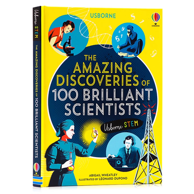 Usborne出品 100个伟大科学家 100 Great Scientists 英文原版进口图书 儿童科普读物中小学生课外STEM教育 科学家启蒙认知 精装
