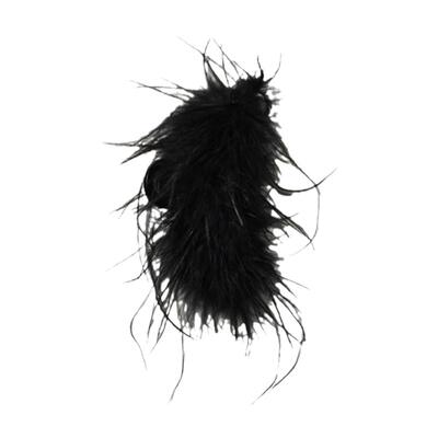 超仙纯黑色羽毛抓夹高级感鲨鱼夹