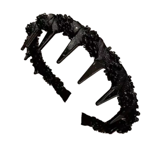 高级感轻奢纯色串珠发箍波浪气质小香风仿水晶水钻头箍发卡百搭