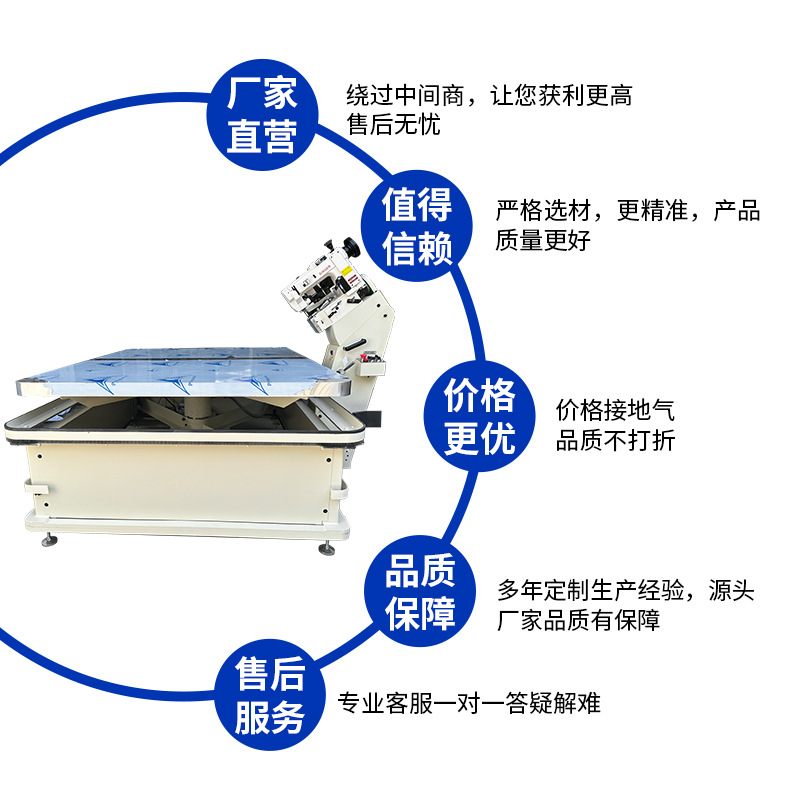 厂家批发半自动无梭机WB-3A 300U自动升降床垫围边机床垫缝纫机