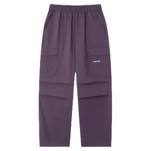 ebaer儿童加绒加厚休闲裤2025冬装新款男童户外梭织裤女童工装裤