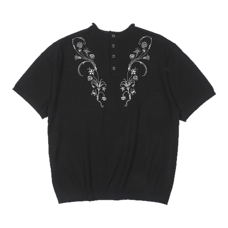 TZ killer Twig Floral 白枝花卉刺绣针织衫 圆领百搭老钱短袖T恤