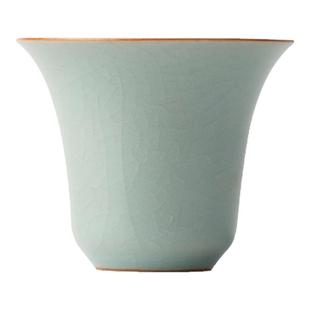 三勤堂主人杯天青汝窑品茗杯单杯开片可养功夫茶盏喝茶专用美人杯