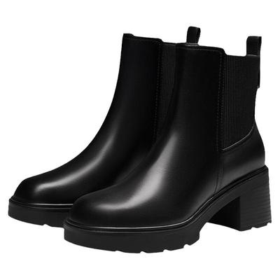 接吻猫粗跟复古切西尔靴