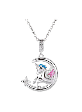 石方界925银小马珐琅吊坠