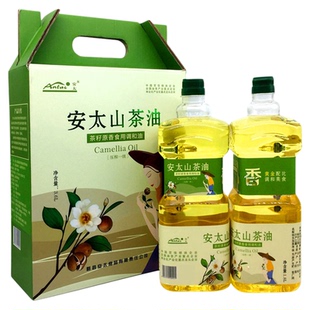 大别山新县特产安太山茶油菜籽原香食用调和油健康植物油1.8Lx2