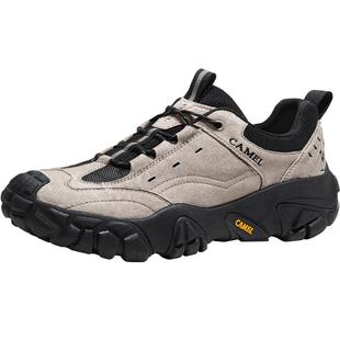 骆驼男鞋2025冬季新款保暖男士休闲运动鞋加绒低帮户外登山徒步鞋