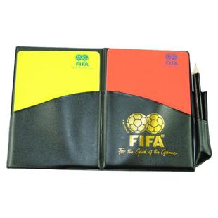 红黄牌大号足球红黄牌红牌黄牌足球裁判荧光红黄牌配笔记录本套装