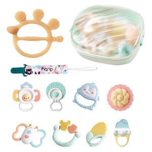 澳贝婴儿手摇铃玩具宝宝牙胶