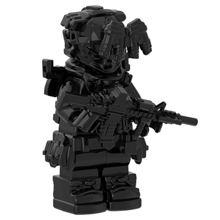 适用乐高三角洲行动蛟龙特警人仔红狼金玫瑰军事武器积木拼装玩具