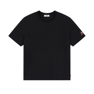 樱桃KIRSH 经典立体刺绣短袖T恤女2026夏季正肩纯色百搭显瘦上衣