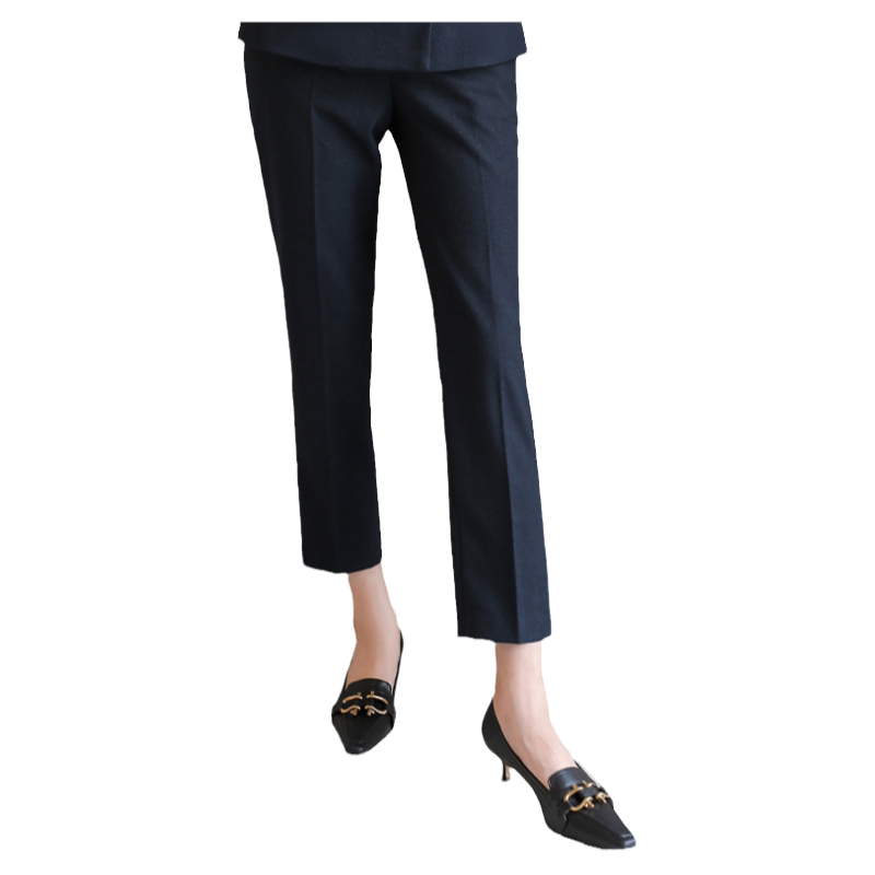 诗璐雅西装裤子女2025新款气质修身直筒型显瘦烟管裤春秋职业西裤