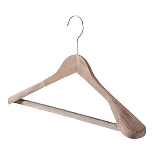家用宽肩香樟木原木色木衣架衣撑子无痕简约西装木头衣挂成人裤架