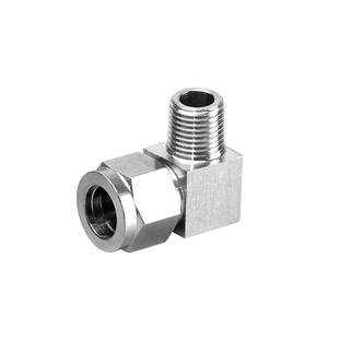 304不锈钢卡套接头 卡套弯头终端直角双卡套终端接头90度弯头卡套