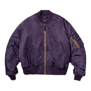 SUPERTOFU 撞色点缀 短宽 暗紫色 银灰色 MA1夹棉夹克 Bomber外套