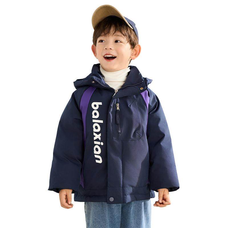 罗蒙儿童羽绒服男童冬季厚外套2024新款男孩童装短款羽绒外套冬装