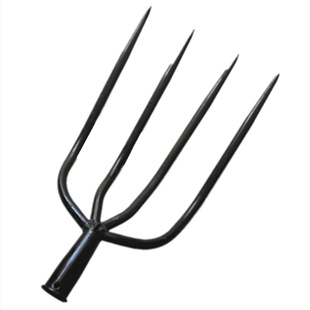 四股叉农用空心草叉子铁叉钢叉清垃圾叉废料叉粗齿大号农具四齿叉