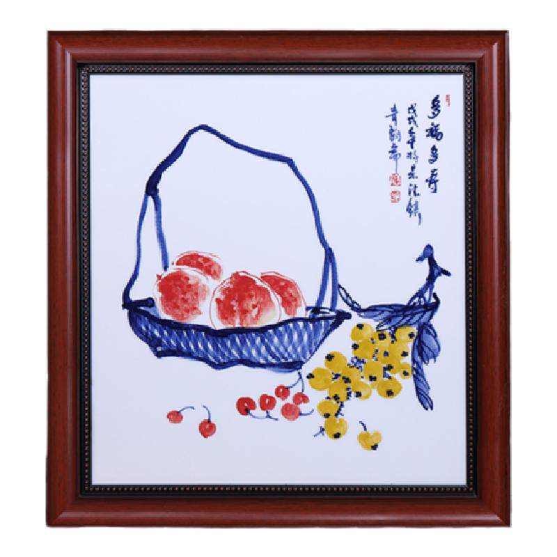 景德镇新中式风办公室客厅瓷板画
