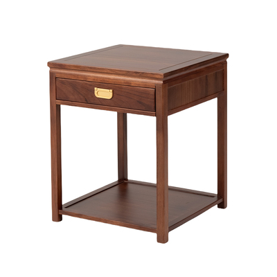 乌金木新中式实木茶几沙发边几