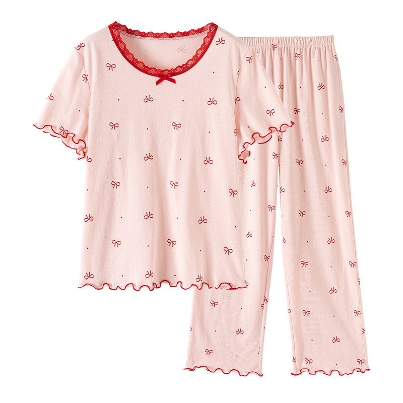 顶瓜瓜女童纯棉可外穿家居服夏季