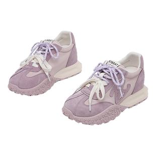 星期六内增高德训鞋女2025新款小个子厚底鞋复古运动休闲鞋秋冬款