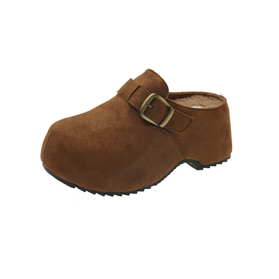 加绒包头拖鞋厚底增高勃肯棉拖鞋