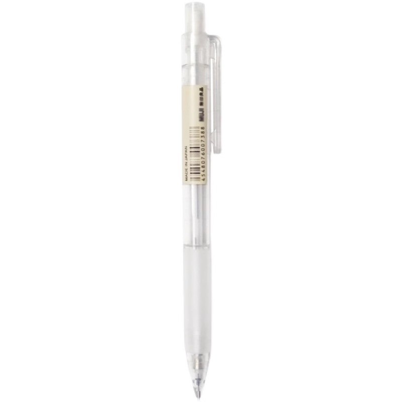2支装 无印良品MUJI 0.5mm铅芯2B/HB 防疲劳学生按动透明自动铅笔