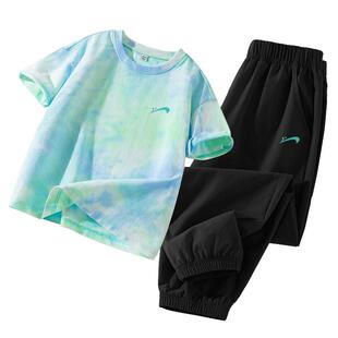 贵人鸟童装男童夏套装男孩薄款夏装速干运动短袖t恤儿童夏季裤子