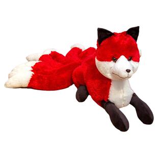 furry福瑞fursuit兽装配件道具九尾狐狸毛绒玩偶公仔抱枕靠垫大号