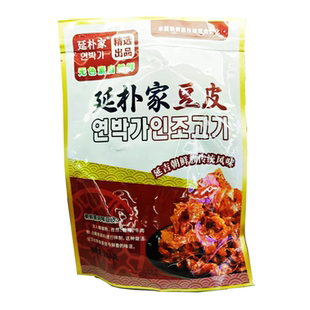 延吉西市场甜辣豆皮人造肉花边豆皮牛板筋拌明太鱼拌蚬子500g包邮