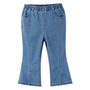 【商场同款】安奈儿童装女童微喇牛仔裤2024新款夏七分AG426633