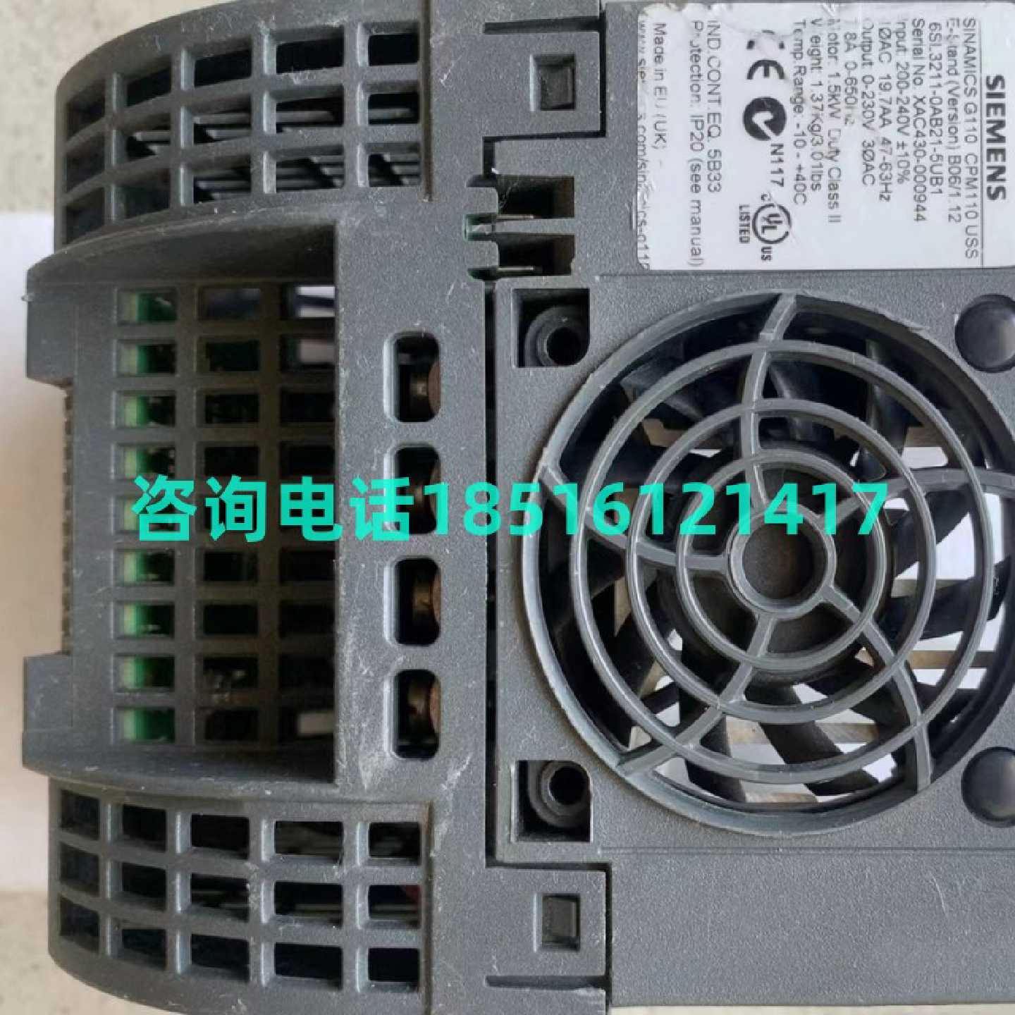 议价西门子6SL3211-0AB21-5UB1变频器G110 CPM110 200-240V 1.5KW