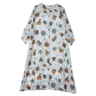 【ZOLLE因为】原创花型经典版型舒适宽松连衣裙