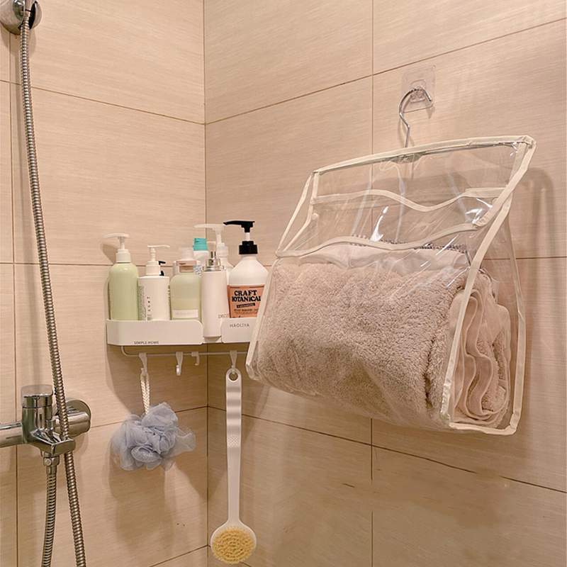 大学生宿舍好物浴室防水挂袋洗澡篮放衣服毛巾内衣内裤手机收纳袋
