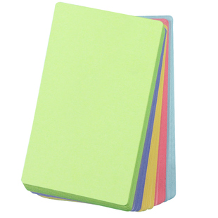 空白卡片diy彩色卡纸硬纸英语单词卡白色硬卡片标签纸自制生字卡纸手卡留言小卡片创意手写卡片便携活页纸卡