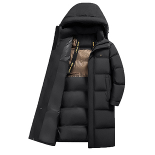 杉杉重磅鹅绒冬装石墨烯蓄热里布中长款羽绒服高充绒加厚外套男士