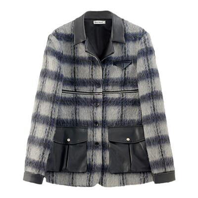 VoneSheeE可拆卸西装毛呢外套