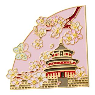 北京文创博物馆先农坛古代建筑紫禁城四季冰箱贴金属磁吸春夏秋冬