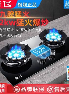 新飞燃气灶家用煤气灶双灶天然气灶液化气猛火大炉具嵌入式灶台