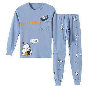 秋衣秋裤套装女2026新款纯棉保暖内衣少女初中高中学生薄全棉毛衫