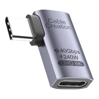 typec转接头90度弯usb4.0数据线