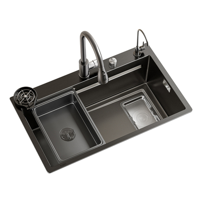 九牧王集渣厨房水槽SUS304大单槽