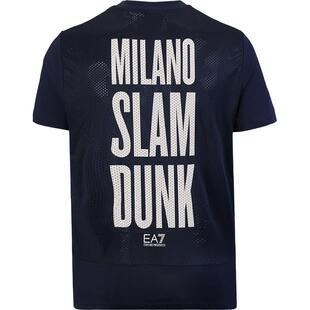 Armani阿玛尼男士2025夏季新款EA7时尚印花透气网眼运动短袖T恤潮