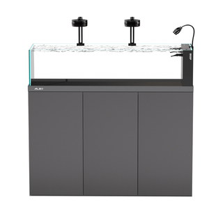 莱易欧2026新款3层干湿分离盒超白玻璃鱼缸客厅底滤水族箱溪流缸