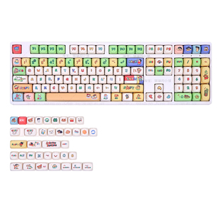蜡笔小新键帽机械键盘MOA热升华PBT104ATK68动漫主题108个性HI75