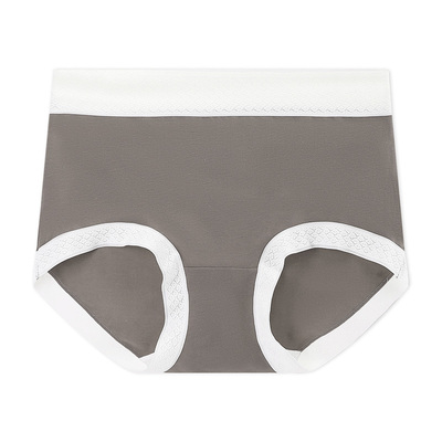 韩玛斯中高腰撞色棉裆三角内裤女