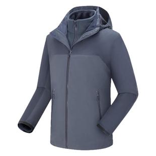 台州新国标户外冲锋衣加厚三合一两件套可拆卸男女款保暖防风定制