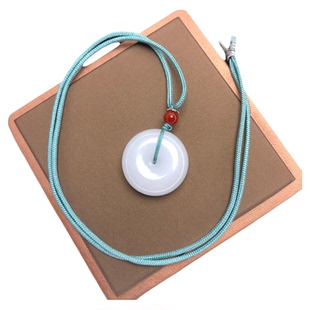 THEROYALQUEEN/皇家女王胡子哥珠宝新疆白玉金丝玉平安扣平安吉祥