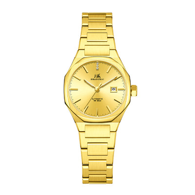 上海手表君格系列18K金表太阳纹